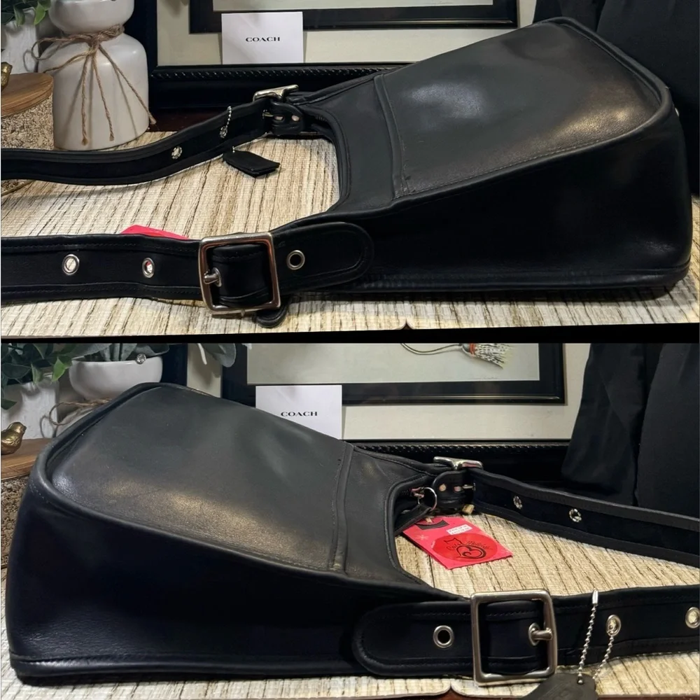 ❤️SOLD❤️Vintage Coach Black Legacy Zip Bag #9966 - Picture 3 of 10